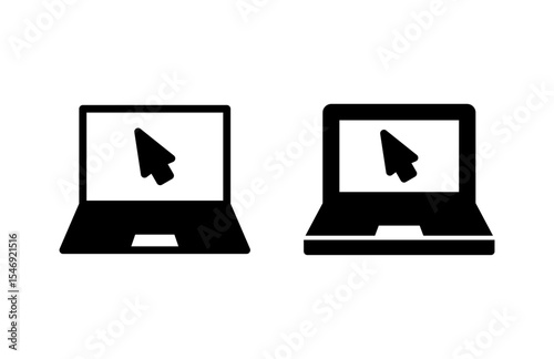 Laptop icon vector illustration. computer sign and symbol