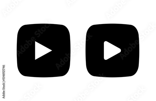 Play Icon vector illustration. Play button sign and symbol