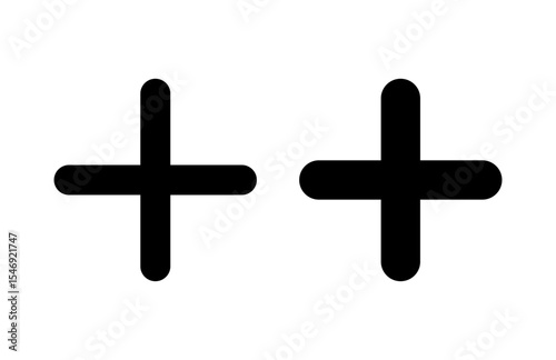 Plus Icon vector illustration. Add plus sign and symbol