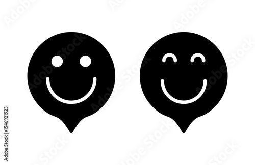 smile icon vector illustration. smile emoticon icon. feedback sign and symbol