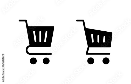 Shopping icon vector illustration. Shopping cart sign and symbol. Trolley icon