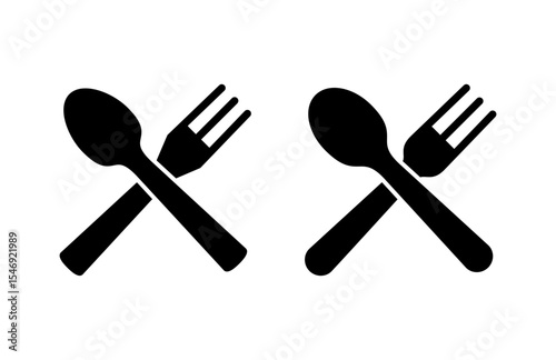 spoon and fork icon vector illustration. spoon, fork and knife icon vector. restaurant sign and symbol