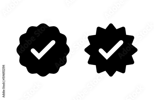 verified icon vector illustration. verification check mark. approved sign and symbol