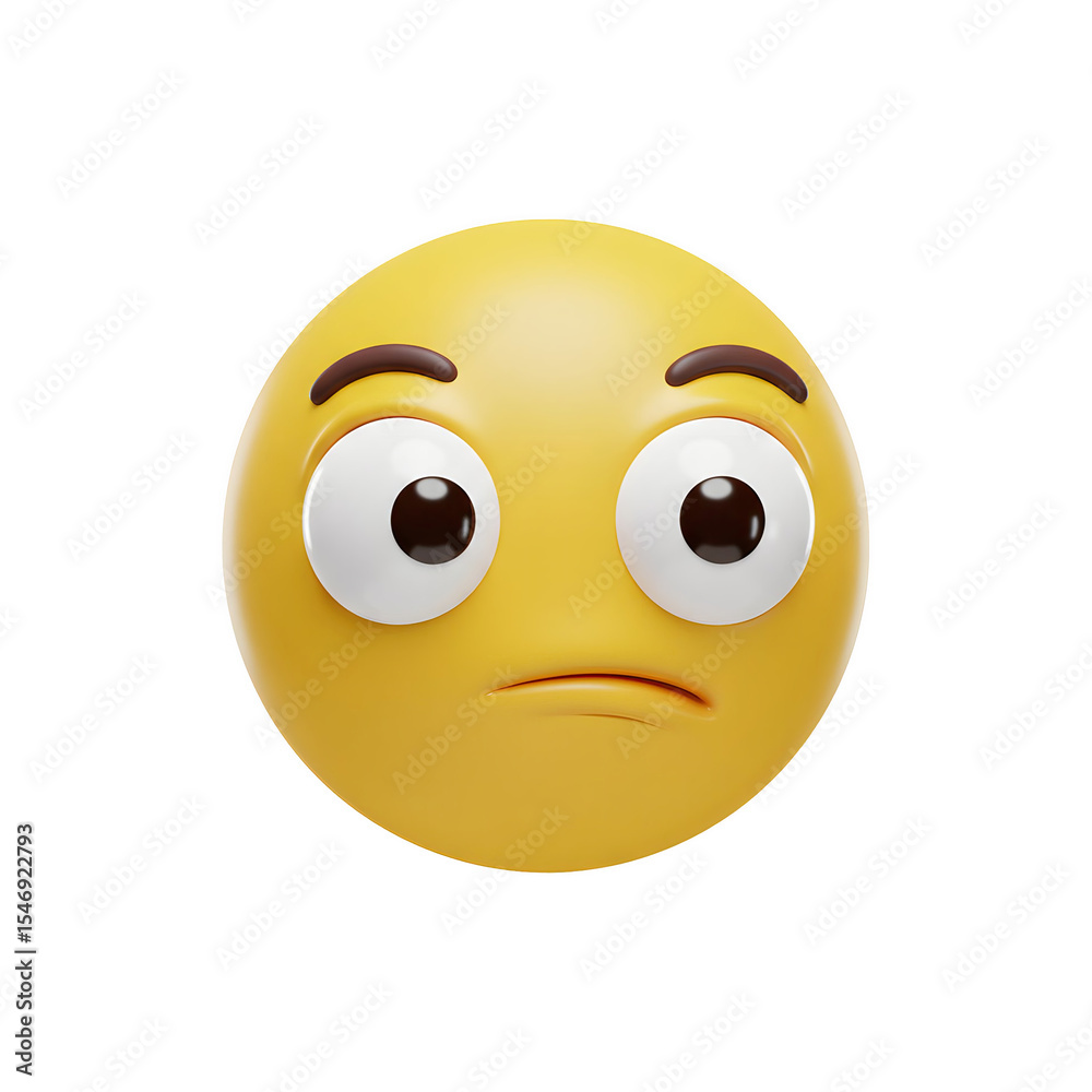 Fototapeta premium Starstruck Face Emoji with Eyes Popping in Awe and Excitement