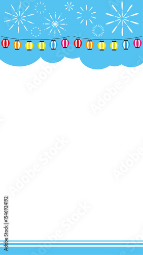 打ち上げ花火のベクターイラスト　