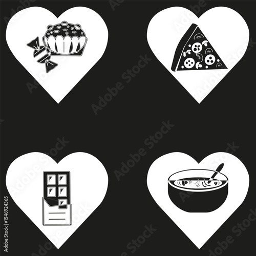 Candy icon. Sweet dessert symbol. Tasty cupcake illustration. Vector image.