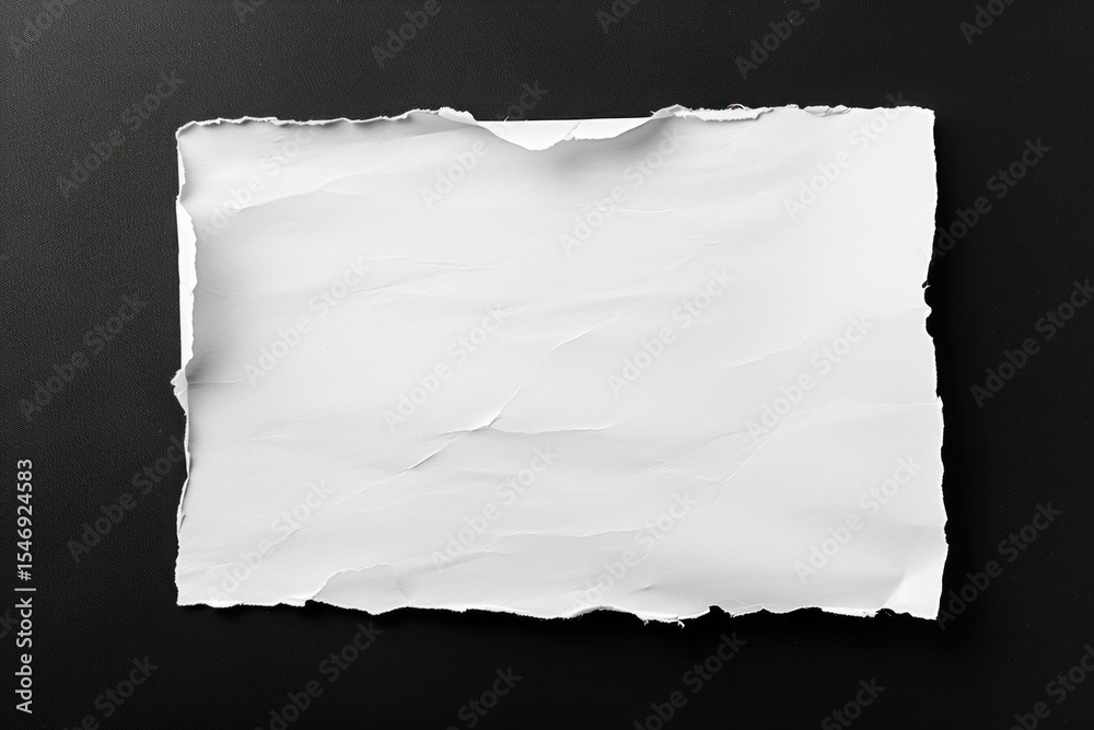 Obraz premium White sheets paper on black background, Blank paper