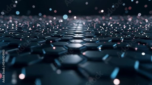 Abstract Hexagon Pattern Shimmering with Light Elegant Background