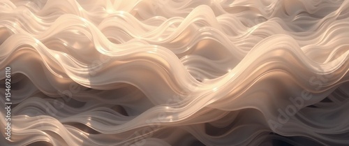 Abstract Beige Wave Background Elegant Swirling Texture