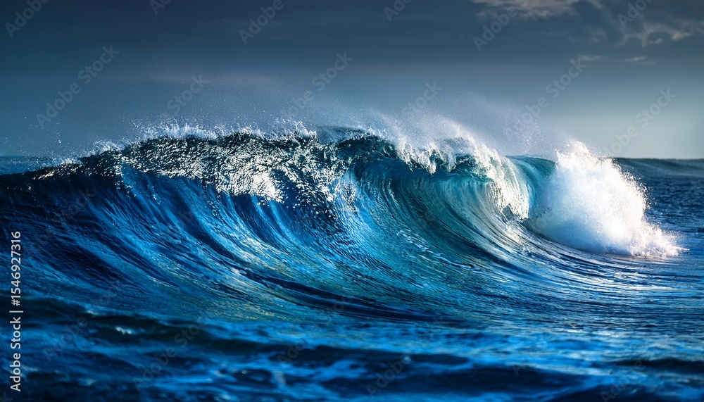 Fototapeta premium impuls und wellen blau