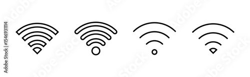 Wifi icon set. signal vector icon. Wireless  icon vector