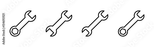 Wrench icon set. repair icon vector. tools icon vector
