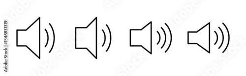 Speaker icon set. volume icon vector. loudspeaker icon vector. sound symbol