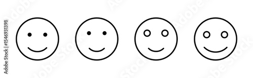 smile icon set. smile emoticon icon. feedback