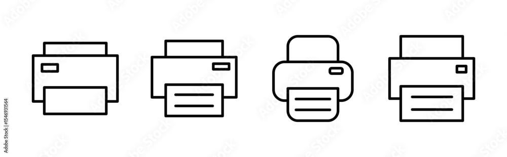 Print icon set. printer icon vector.