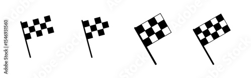Racing flag icon set. race flag icon.Checkered racing flag icon