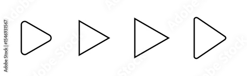 Play Icon set. Play button vector icon