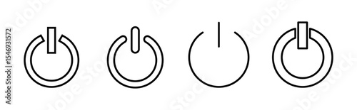 Power icon set. Power Switch Icon. Electric power