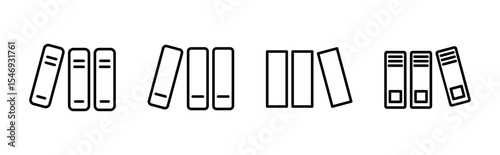 Library icon set. education icon vector