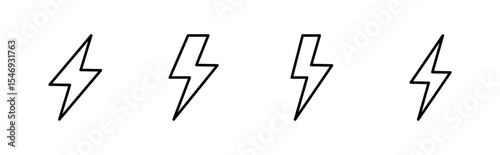 Lightning icon set. electric icon vector. power icon. energy sign