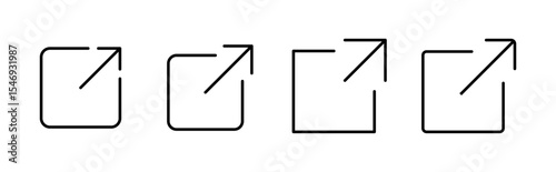 External link icon set. link icon vector. hyperlink symbol