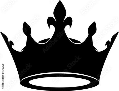 Queen crown Silhouette Vector Illustration
