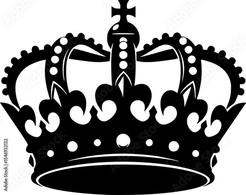 Queen crown Silhouette Vector Illustration
