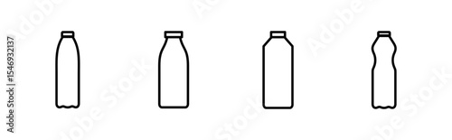 Bottle icon set. bottle vector icon
