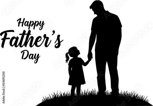 Father's Day Silhouette Vector Illustration Design
