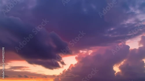 Wallpaper Mural Dramatic sunset clouds time lapse with vibrant colors in the sky Torontodigital.ca