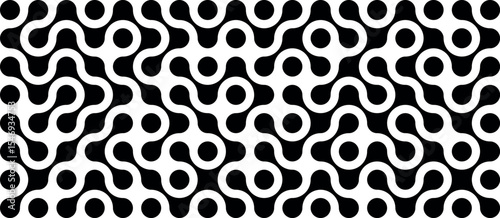 Vector pattern of connected dots, metaball, isolated on transparent background. Abstract geometric figures, modern  design.