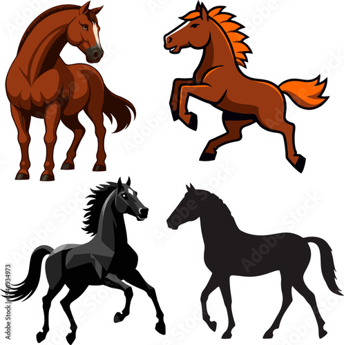 Horse mascot and logo vector.eps