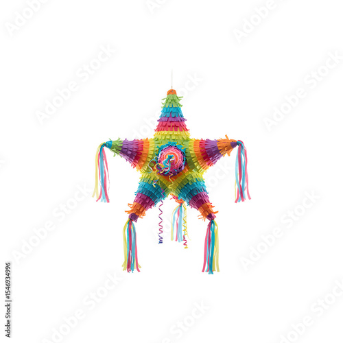 Colorful party piñata shaped like a donkey used for celebrations and fun