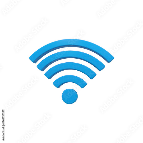 Wi-Fi signal icon in blue with radiating waves