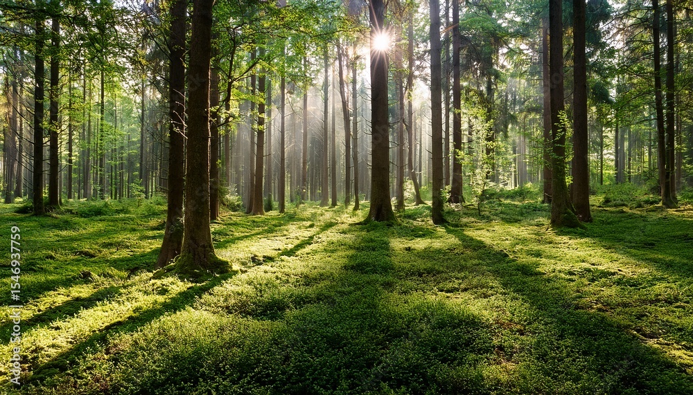 Fototapeta premium forest in sunny day