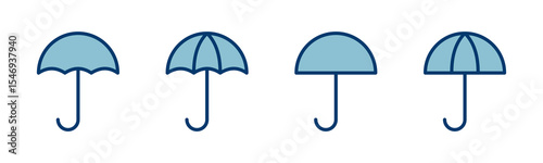 umbrella icon vector isolated on white background. Umbrella vector icon