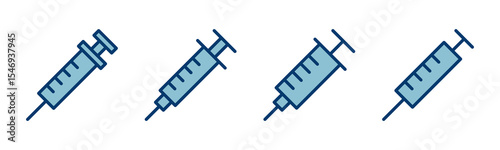 Syringe icon vector isolated on white background. injection icon