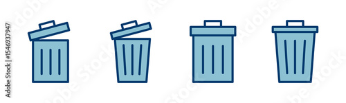 Trash icon vector isolated on white background. trash can icon. Delete icon vector