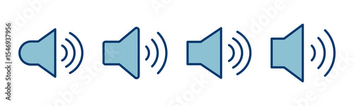 Speaker icon vector isolated on white background. Volume icon. Loudspeaker icon vector. Audio. Sound