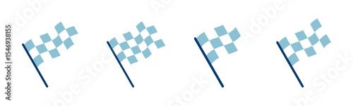 Race flag icon vector isolated on white background. Competition sport flag line vector icon. Racing flag. Start finish flag. Checkered. Start