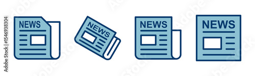 Newspaper icon vector isolated on white background. news paper icon vector