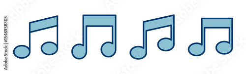 Music icon vector isolated on white background, music vector icon, Melody, song, note, sound, audio sign
