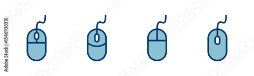 Computer Mouse Icon vector isolated on white background. Computer mouse vector icon