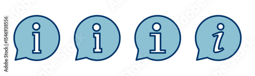 Information icon vector isolated on white background. Info sign. About us