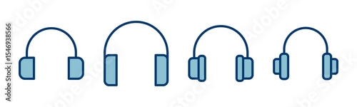 Headphone icon vector isolated on white background. Headphone vector icon. Call us