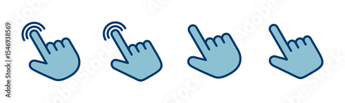 Hand cursor icon vector isolated on white background. Hand click icon. Finger pointer vector