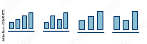 Growing graph Icon vector isolated on white background. Chart icon. Graph vector
