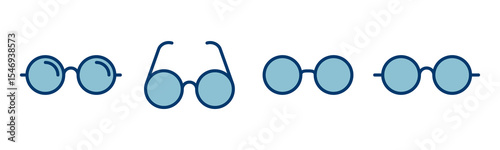 Glasses icon vector isolated on white background. Stylish Eyeglasses. Glasses vector. Optical concept