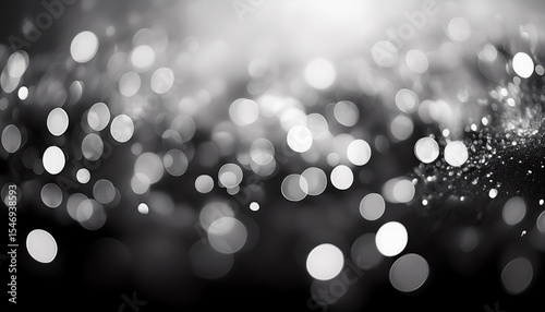 abstract blurred black and white bokeh background party and festive background idea