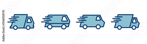 Delivery Icon vector isolated on white background. Fast Delivery Icon. Fast shipping delivery truck. Truck icon delivery